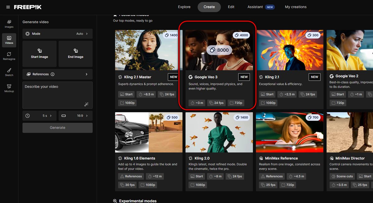 Revolución en Creación de Videos: Veo 3 de Google se Integra en Freepik para Generar Contenido Cinematográfico con IA